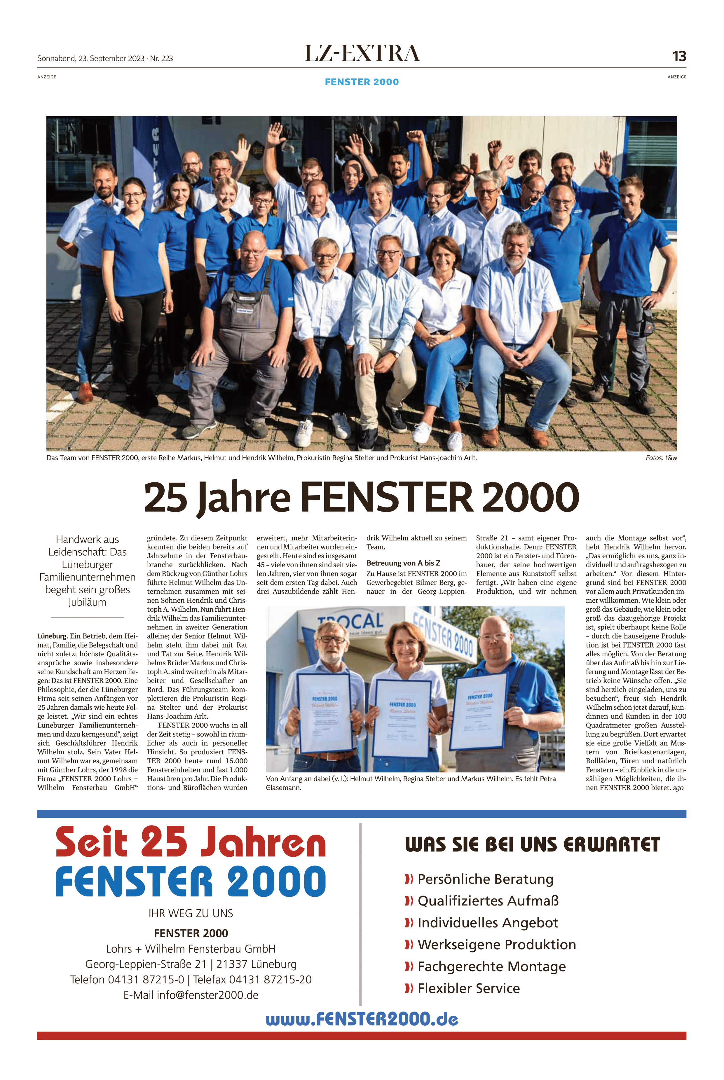 25 Jahre Fenster 2000 